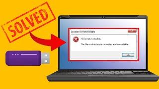 Solved using CMD: Pen Drive is Not Accessible. The File or Directory is corrupted and unreadable