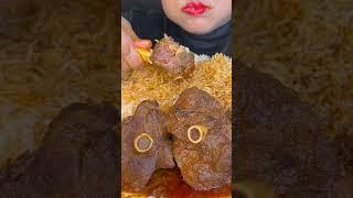 ASMR EATING SPICY MUTTON CURRY & RICE