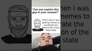 Explaining my resume gap like a pro  #DeepStateFighter #MemeWarrior #Conspiracy