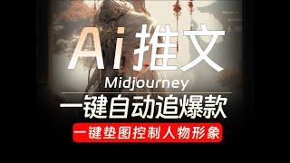 AI绘画 小说推文工具 Midjourney一键自动追爆款 一键垫图控制人物形象 画风统一 轻松二创赚取零花钱