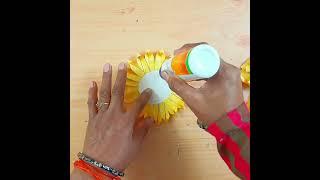 Simple Paper Flower Making Easy Trick #shorts #youtubeshorts #trending #flowermaking #paperflower