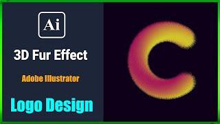 Create 3D Fur Effect in Adobe Illustrator | Letter C