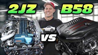 Toyota 2JZ VS BMW B58 | 2JZ STILL KING?! (Detailed Engine Internal Comparison)