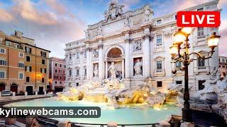  Recorded Live Footage Webcam from Rome | Watch the Trevi Fountain in Real Time!