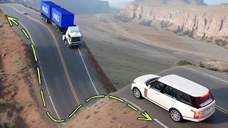 Cars vs Giant Dip Challenge in BeamNG Drive!