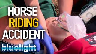 Fallen off a HORSE (Helicopter Rescue) | Air Ambulance ER | Blue Light: Police & Emergency