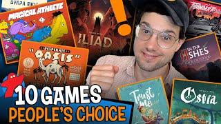 Ten Board Games Being Played NOW - "People's Choice" Board Game Picks!