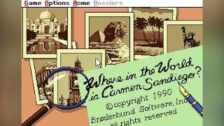 Where in the World Is Carmen Sandiego? Enhanced - longplay fullplay - Broderbund, 1989 - PC / DOS