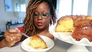 OLD FASHIONED PINEAPPLE POUND CAKE COOKING AND EATING