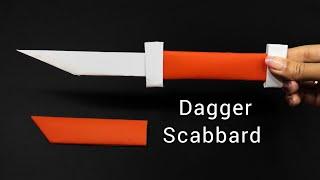 DIY | How to make origami dagger with a scabbard from A4 PAPER | paper dagger