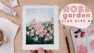 Mini Rose Garden | Beginner Friendly Watercolor Tutorial