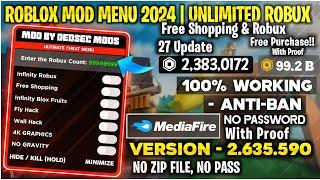 Roblox mod menu 2.635.590 Free robux and shopping | Fly, Speed & Unlimited Robux (2024)