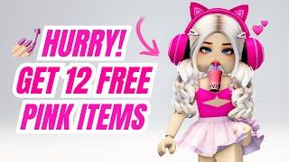 GET 12+ FREE PINK ITEMS & HAIRS  (ROBLOX)