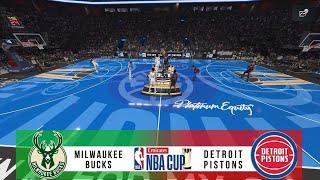 MILWAUKEE BUCKS vs DETROIT PISTONS || EMIRATES NBA CUP 2024 || NBA 2K25