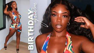 GRWM FOR MY BIRTHDAY !!! | BROWN SMOKEY EYE + KRIMPED HAIR | Zahria Shantí