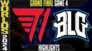 T1 vs BLG Highlights Game 4 | Worlds 2024 GRAND FINAL | T1 vs Bilibili Gaming G4