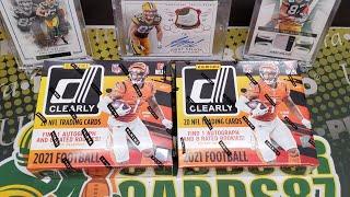 2021 Clearly Donruss Football Hobby Box Opening! 2 Boxes!