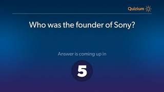 Who was the founder of Sony?   Sony Quiz