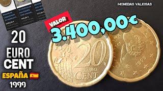 20 Céntimos Euro España 1999 Un Valor Hasta 3000€