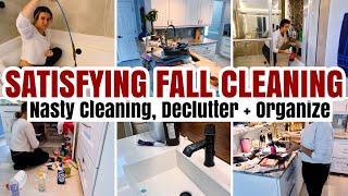 SATISFYING FALL DECLUTTER + ORGANIZE + CLEAN WITH ME :: SPEED CLEANING MOTIVATION 2024