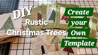 DIY Rustic Christmas Trees, Christmas Sewing Projects, #sewinginspiration, #sewingwithscraps