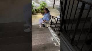 Customer Test Ride | Harmar SL300 Pinnacle Straight Stairlift | Outdoor Install by HomePro Mobility