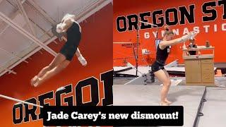 Jade Carey is learning a new dismount on Uneven Bars - NCAA Gymnastics 2025