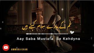 Aay Saba Mustafaﷺ Se Kehdyna || heart touching naat ️ | [slow + reverb] + lyrics