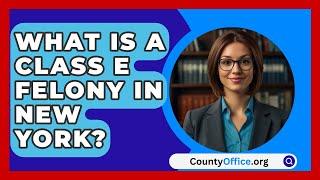 What Is A Class E Felony In New York? - CountyOffice.org