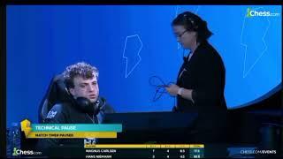 Hans Niemann complains about some technical problems in the middle of the game || SCCH 2024