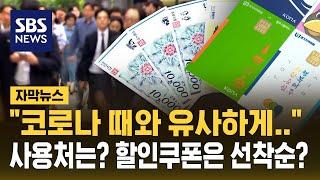 "코로나 때와 비슷하게" 소비쿠폰 어디서 쓸까…할인쿠폰은? (자막뉴스) / SBS