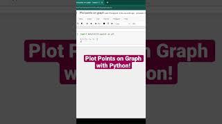 Plot Points on Graph using matplotlib in Python! #shorts #programming #coding