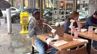 Magic Napkin Man (Powell’s Bookstore in Portland, Oregon)