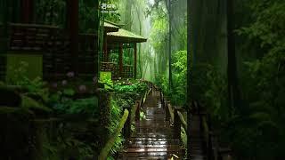 beautiful forest China，rainy China  中国美景