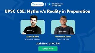 Watch UPSC CSE 2020 AIR 7 Praveen Kumar & Sumit Sir Live on Unacademy Champions Conclave at 1 PM