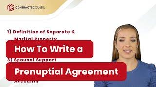 How To Write a Prenuptial Agreement [8 EASY steps]