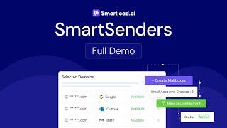 SmartSenders Full Demo : Setting up Cold Email Infrastructure in Seconds within Smartlead