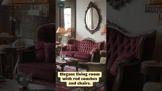 Vintage Chic Living Room.  Step into Vintage Chic Elegance! #VintageDecor #ChicLiving #SofaDesign