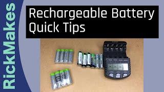 Rechargeable Battery Quick Tips