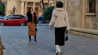 Walking tour in Baku (18 January 2024) Center  - Azerbaijan, Downtown 4k Walk