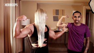 Biggest Biceps Girl Angel Rae Woman bodybuilder