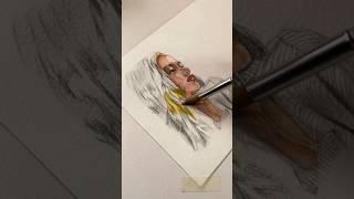 Watercolors portrait painting #drawing #sketching