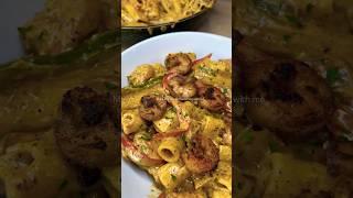 Save/Share this jerk shrimp rasta pasta!Recipe in comments! #food #foodie #pasta #recipe #foryou