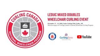 Ohama/Galloway vs. Wright/Purvis - Draw 1 - Leduc Mixed Doubles Wheelchair Curling Event [5]