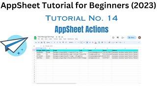 Appsheet actions