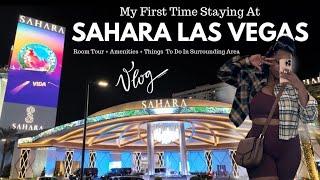 I Stayed At Sahara Las Vegas And Was Shocked! Room Tour + Amenities + Things To Do Near By & More!