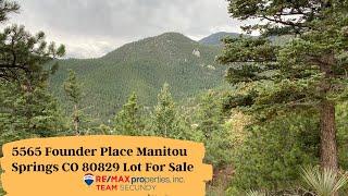 SOLD 5565 Founders Place Manitou Springs CO 80829 Lot For Sale