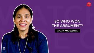 So who won the argument? | Ayesha Ameresekere, Pastor Calvary Church Colombo | Life Focus India