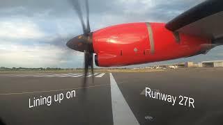 ATR42 G-LMRA Loganair departing Heathrow 13th August 2024