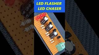 LED Chaser ! BC547 Transistor LED Flasher ! Project #diy